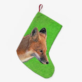 Red Fox Malerei - Original Wildlife Art Kleiner Weihnachtsstrumpf (Vorderansicht (hängend))
