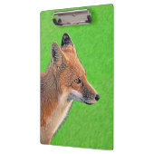 Red Fox Malerei - Original Wildlife Art Klemmbrett (Links)