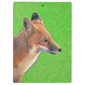 Red Fox Malerei - Original Wildlife Art Klemmbrett (Rückseite)