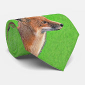 Red Fox Malerei - Original Wildlife Art Krawatte (Gerollt)