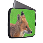 Red Fox Malerei - Original Wildlife Art Laptopschutzhülle (Vorne Rechts)