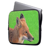 Red Fox Malerei - Original Wildlife Art Laptopschutzhülle (Vorderseite Links)
