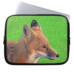 Red Fox Malerei - Original Wildlife Art Laptopschutzhülle