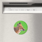Red Fox Malerei - Original Wildlife Art Magnet (In Situ (Geschirrspüler))