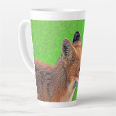 Red Fox Malerei - Original Wildlife Art Milchtasse (Linke Ecke)