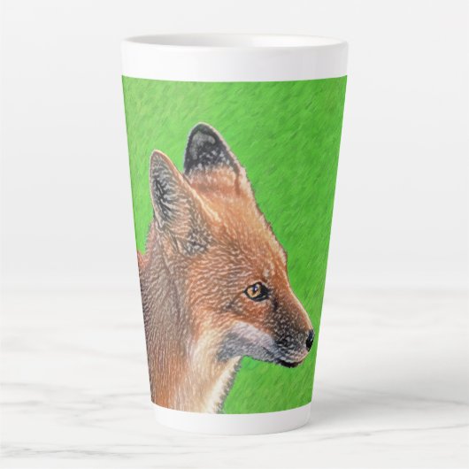 Red Fox Malerei - Original Wildlife Art Milchtasse (Vorderseite)