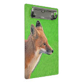 Red Fox Malerei - Original Wildlife Art Mini Klemmbrett (Schrägansicht)