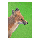 Red Fox Malerei - Original Wildlife Art Mini Klemmbrett (Rückseite)
