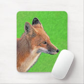Red Fox Malerei - Original Wildlife Art Mousepad (Mit Mouse)