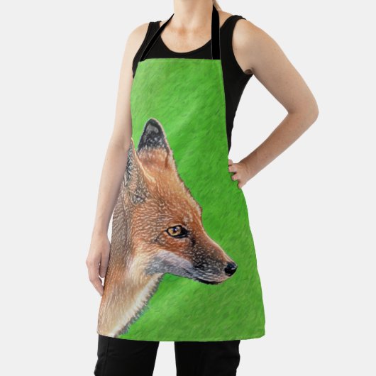 Red Fox Malerei - Original Wildlife Art Schürze (InSitu)