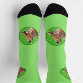 Red Fox Malerei - Original Wildlife Art Socken (Oben)