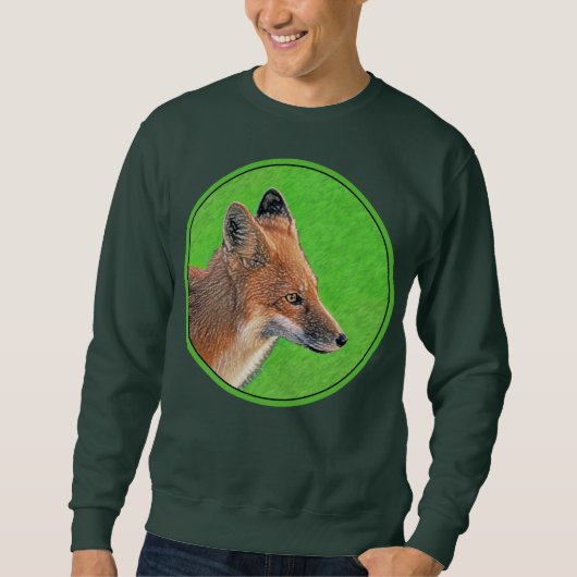 Red Fox Malerei - Original Wildlife Art Sweatshirt (Vorderseite)