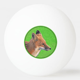 Red Fox Malerei - Original Wildlife Art Tischtennisball