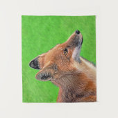 Red Fox Malerei - Original Wildlife Art Wandteppich (Vorderseite)