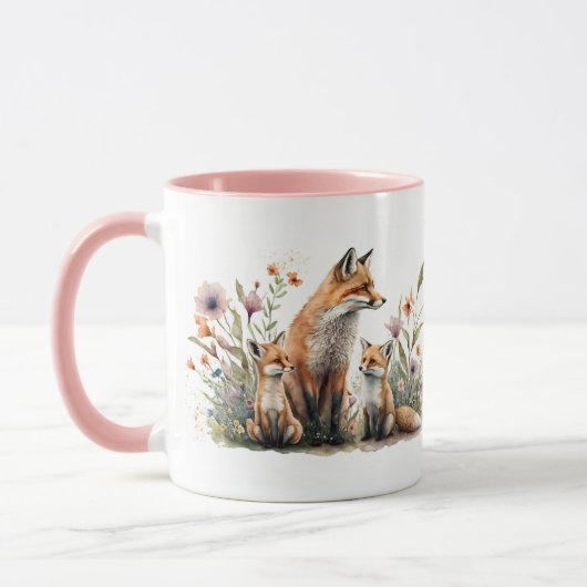 Red Fox Mama mit Kit-Tasse Tasse (Links)