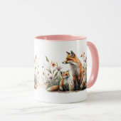 Red Fox Mama mit Kit-Tasse Tasse (VorderseiteRechts)