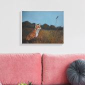 Red Fox mit Bluebird Animal Wildlife Canvas Print Leinwanddruck (Insitu (Wohnzimmer))