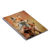Red Fox Momma und Cubs Notizblock (Rechte Seite)