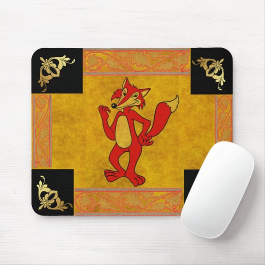Red Fox Mouse Pad Mousepad (Mit Mouse)