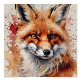 Red Fox no 2 Glossy Poster