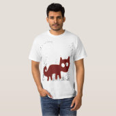 Red Fox oder Nazca Lines Fox oder Cat T-Shirt (Vorne ganz)