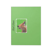 Red Fox Painting - Original Wildlife Art Notepad Notizblock (Rotiert)