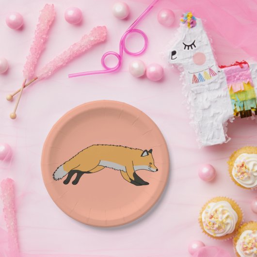 Red Fox Pappteller (Party)