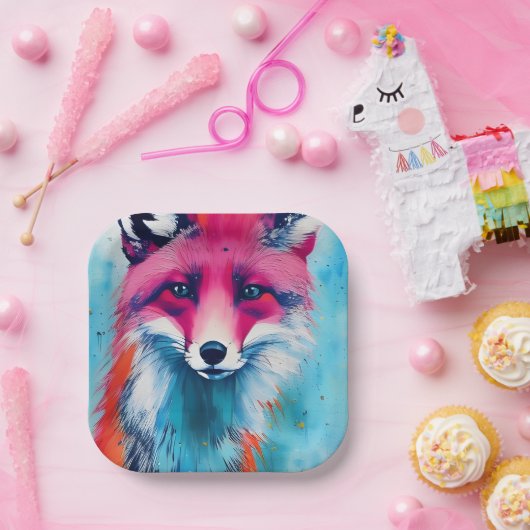 Red Fox Pappteller (Party)