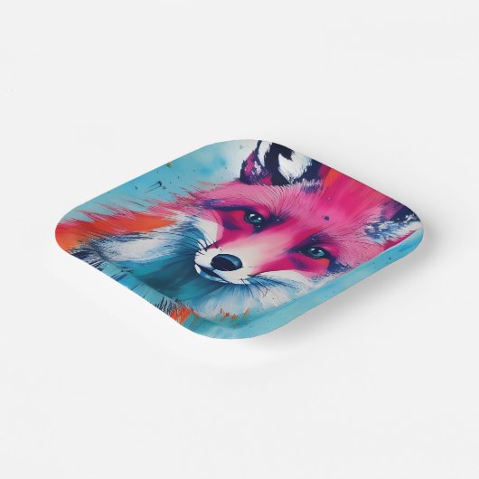 Red Fox Pappteller (Gewinkelt)