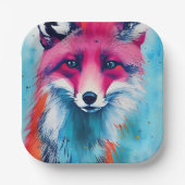 Red Fox Pappteller (Vorderseite)