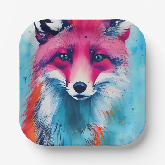 Red Fox Pappteller (Vorderseite)