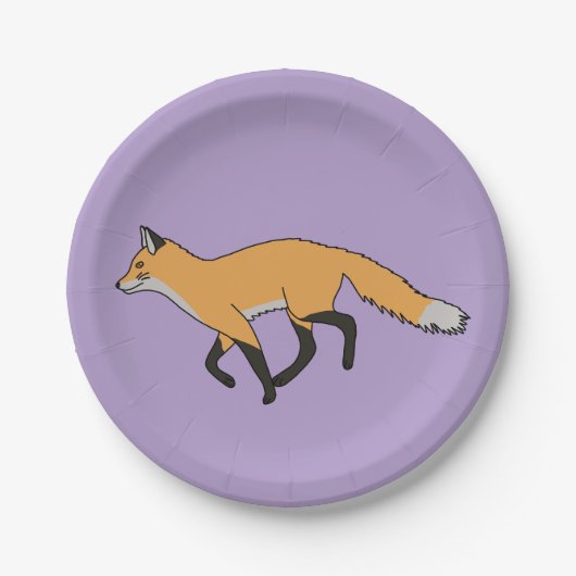 Red Fox Pappteller (Vorderseite)