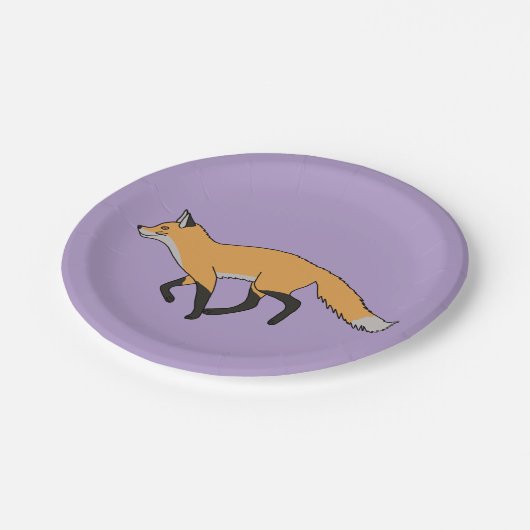 Red Fox Pappteller (Schrägansicht)