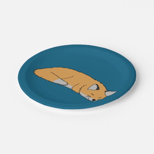 Red Fox Pappteller (Schrägansicht)