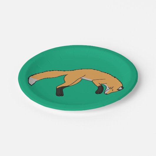 Red Fox Pappteller (Schrägansicht)