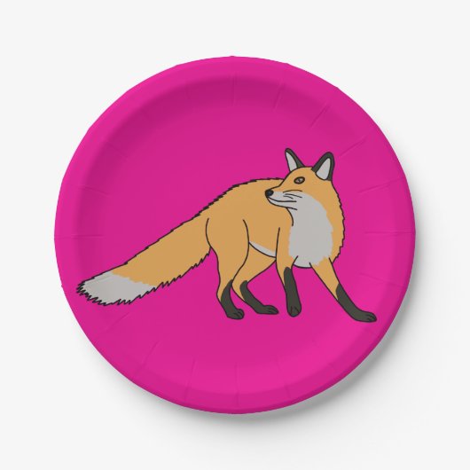 Red Fox Pappteller (Vorderseite)