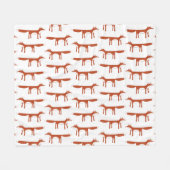Red Fox Pattern Fleecedecke (Vorderseite (Horizontal))