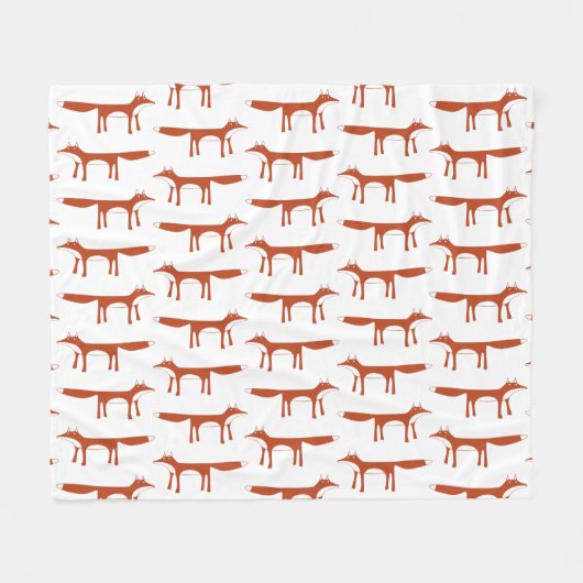 Red Fox Pattern Fleecedecke (Vorderseite (Horizontal))