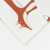 Red Fox Pattern Fleecedecke (Ecke)