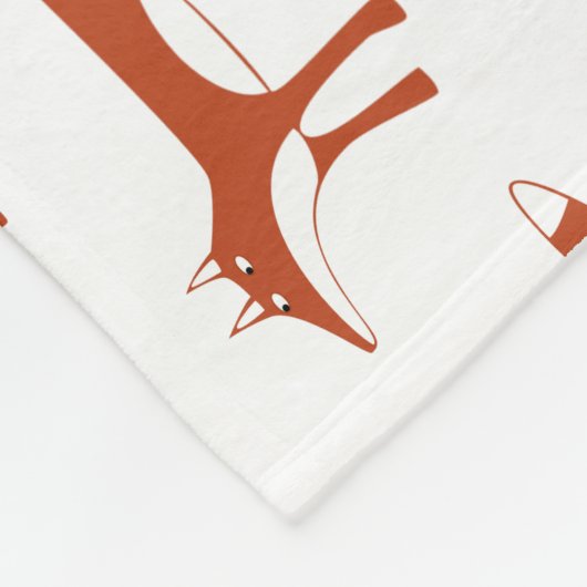 Red Fox Pattern Fleecedecke (Ecke)