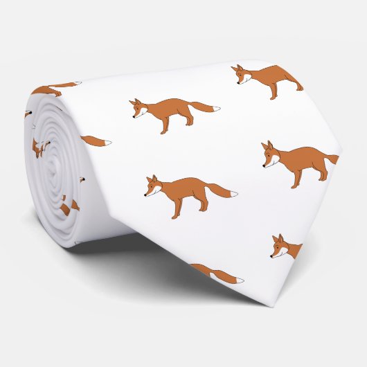 Red Fox Pattern Krawatte (Gerollt)