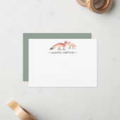Red Fox Personalisiert Stationery Small Mitteilungskarte (Vorderseite/Rückseite Beispiel)