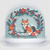 Red Fox Personalisierter Weihnachtsschneeglobe Schneekugeln (Vorderseite)