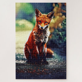 Red Fox Portrait in seiner natürlichen Umgebung Pu Puzzle