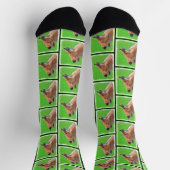 Red Fox Portrait Malerei Original Wildlife Socken (Oben)