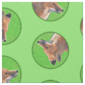 Red Fox Portrait Malerei Original Wildlife Stoff (Nahaufnahme)