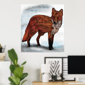 Red Fox Poster (Heimbüro)