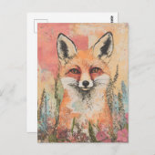 Red Fox Postkarte (Vorne/Hinten)