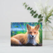 Red Fox Postkarte (Stehend Vorderseite)