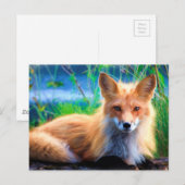 Red Fox Postkarte (Vorne/Hinten)